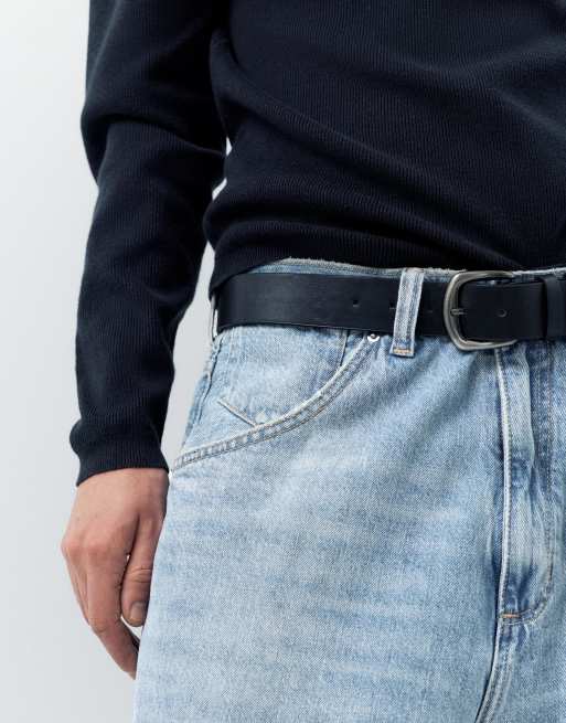 Pull&Bear - Mellemblå superposede jeans med broderi, 4 af 4