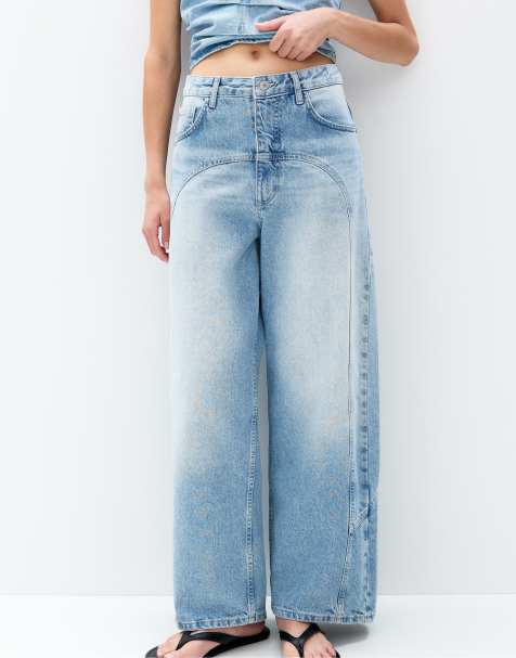 Pull&Bear - Mellemblå superposede jeans - view 1