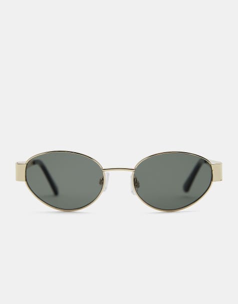 Pull&Bear metal sunglasses in green - view 1