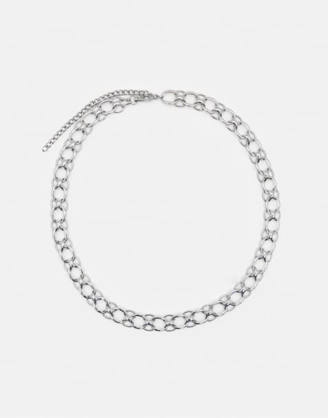 Pull&Bear – Metallic-Gürtel in Silber - view 1