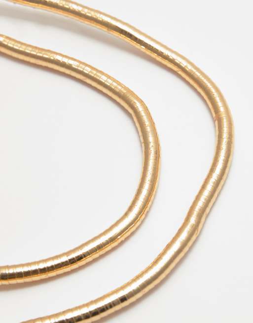 Pull&Bear – Metallic-Halskette in Gold, 2 von 3