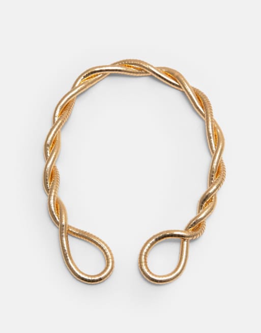 Pull&Bear Metallic necklace in gold, 3 of 3
