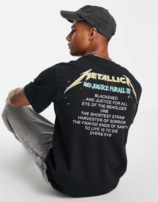 Pull&Bear - Metallica justice - Sweatshirt in zwart
