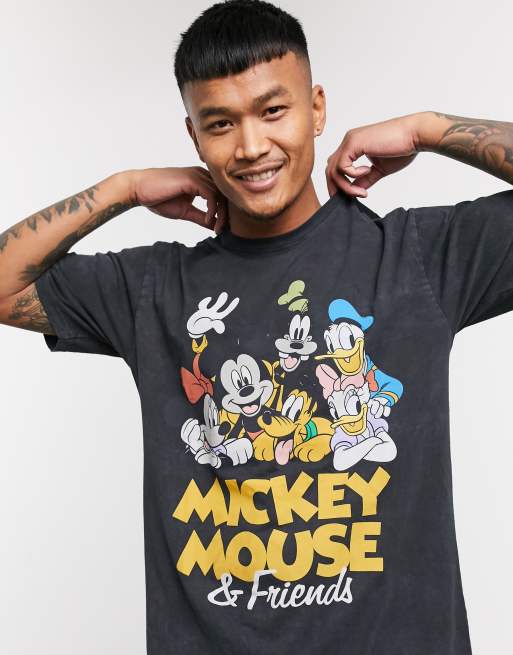 Grey mickey clearance mouse t shirt