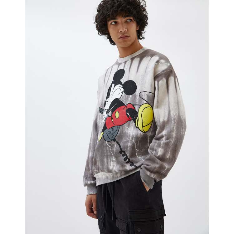 Pull Bear Mickey sweatshirt with guitar print