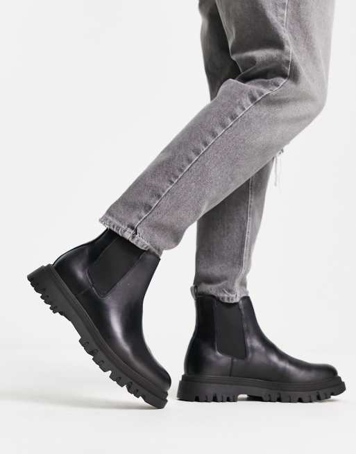 Black pull on boots cheap mens