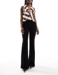 [Pull & Bear] Pull & Bear mid rise skinny flare jeans in black 14 BLACK