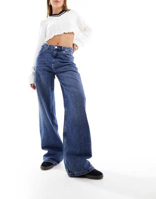 Basic mid-waist straight-leg jeans - PULL&BEAR