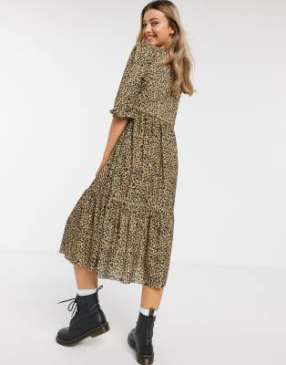 pull and bear leopard print dress