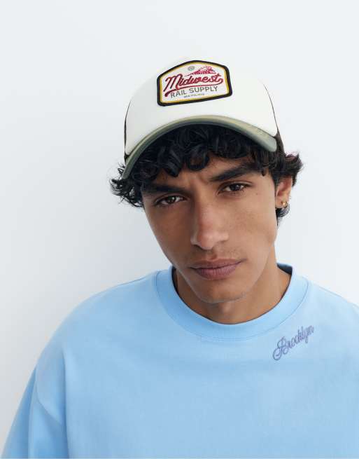 Pull&Bear – Midwest – Trucker-Kappe in verblasstem Grün, 2 von 4