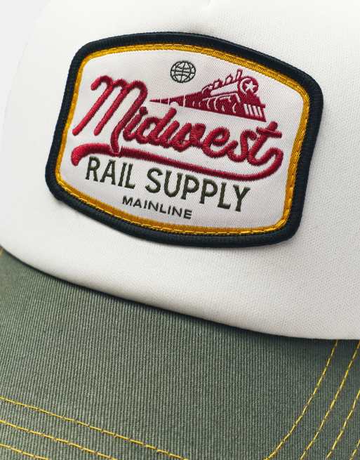 Pull&Bear – Midwest – Trucker-Kappe in verblasstem Grün, 3 von 4
