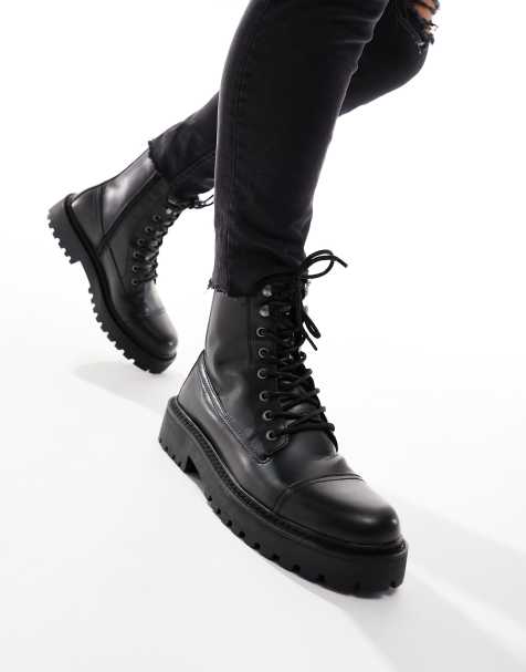 Men s Boots Black Chelsea Leather Boots ASOS