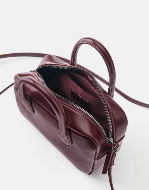 Pull&Bear mini sac bandoulière bordeaux, 4 de 4