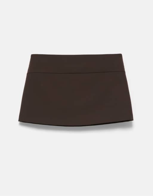 Pull&Bear Mini skort in brown, 7 of 7