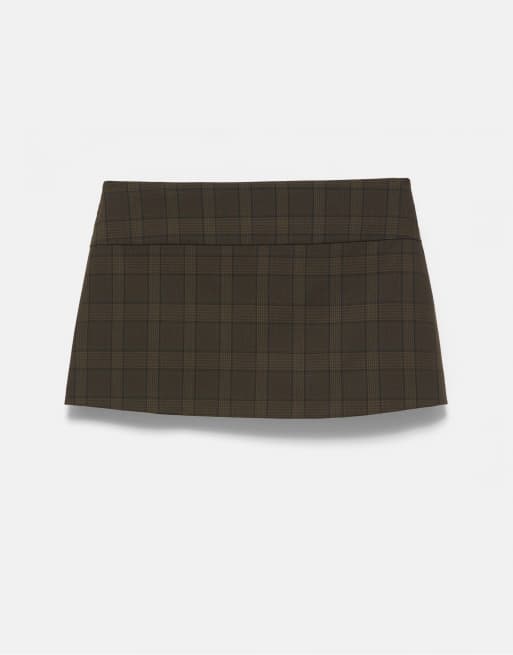 Pull&Bear minigonna pantalone marrone scuro, 5 di 7