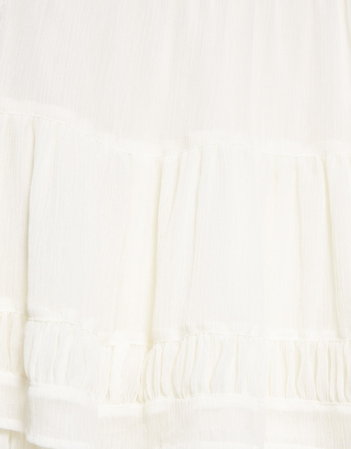 Pull&Bear minirok met ruches in ijsblauw, 6 van 7