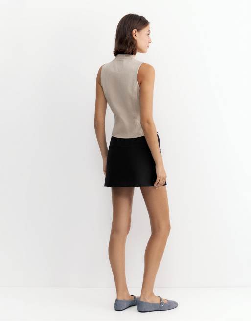 Pull&Bear miniskort i svart, 2 av 7