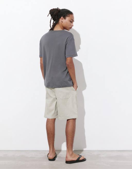 Pull&Bear - Mintgrønne bermudashorts med elastisk taljebånd, 2 af 4