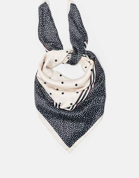 Pull&Bear Mixed polka dot scarf in black - view 1