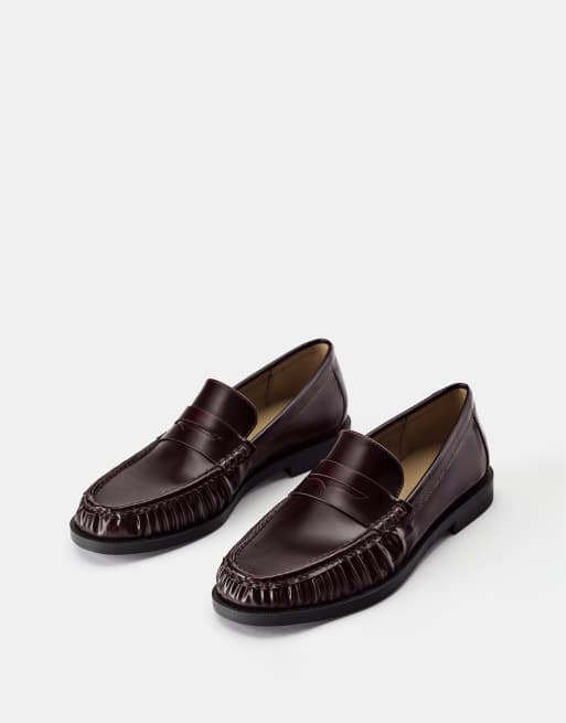 Pull&Bear mocassino penny bordeaux, 2 di 4