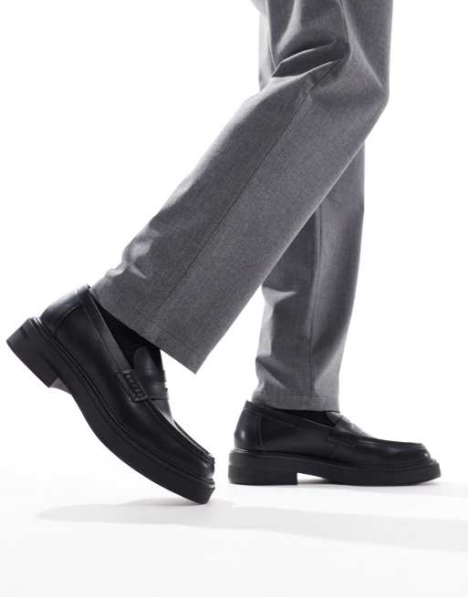 Pull&Bear - Mocassins à bout carré - Noir, 4 de 4