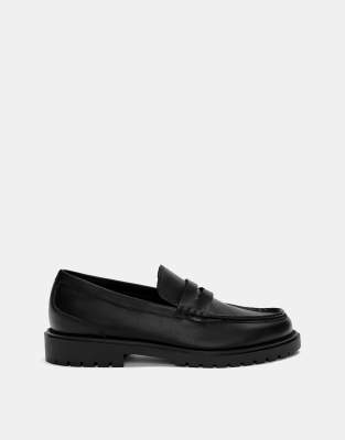 Pull & Bear - Mocassins à semelle chunky - Noir