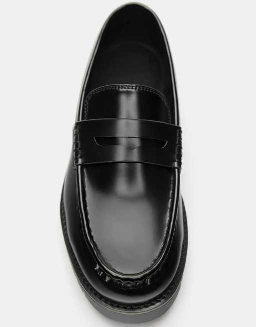 Pull&Bear - Mocassins à semelle chunky - Noir, 3 de 4