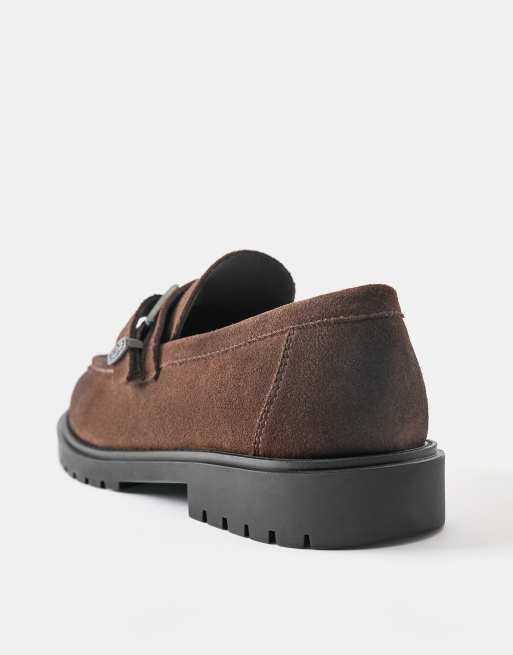 Pull&Bear mocassins cowboy en cuir marron, 3 de 4