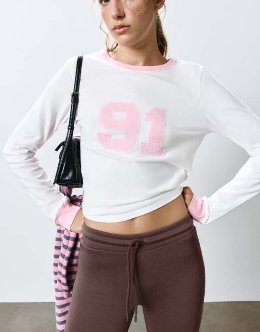 Pull&Bear Modal bukser med svaj i brun, 4 af 7