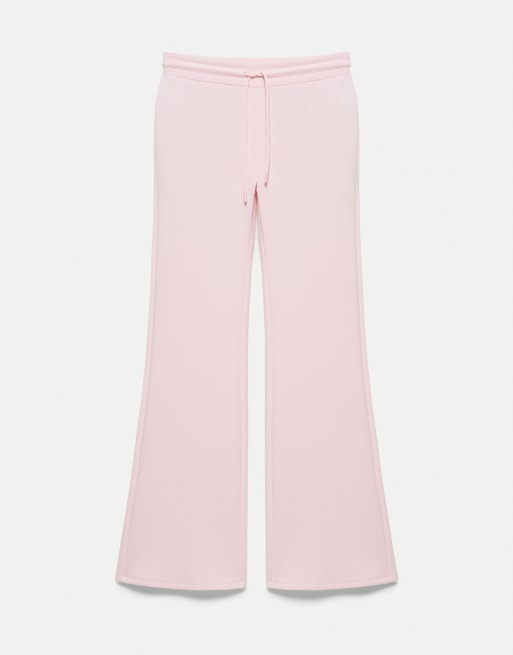 Pull&Bear modal flared broek in roze, 5 van 7