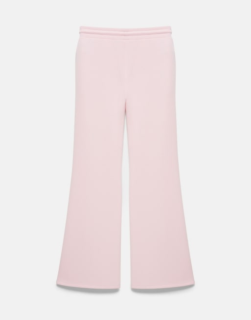 Pull&Bear modal flared broek in roze, 7 van 7