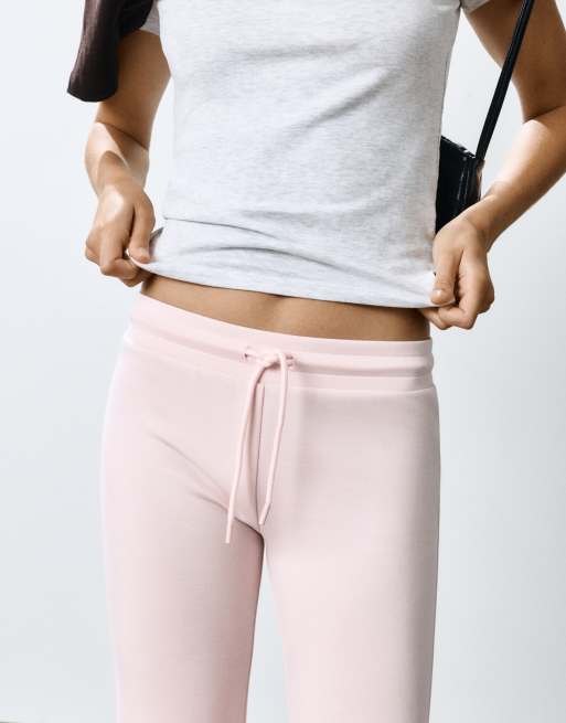 Pull&Bear Modal flared trousers in rose pink, 4 of 7