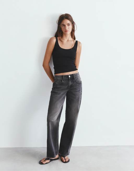Pull&Bear Modal tank top in black, 2 of 4