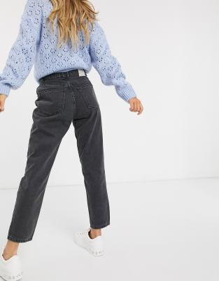 dark gray mom jeans