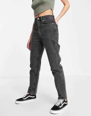 mom jeans black pull and bear