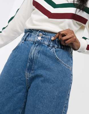 pull and bear elasticated mom jeans