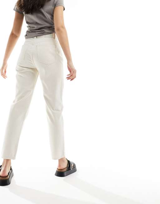 Pull&Bear - Mom jeans in ecru, 3 van 5