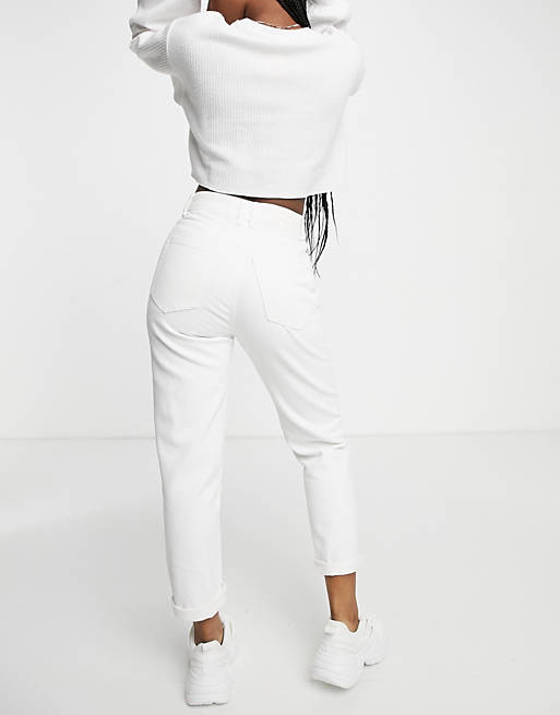  Pull&Bear mom jeans in white 