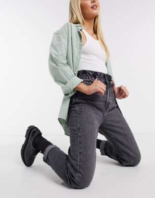 pull and bear elasticated mom jeans