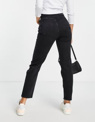 black mom jeans without rips