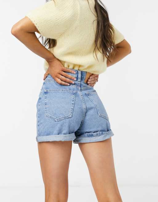 Pull&Bear - Mom short in middenblauw
