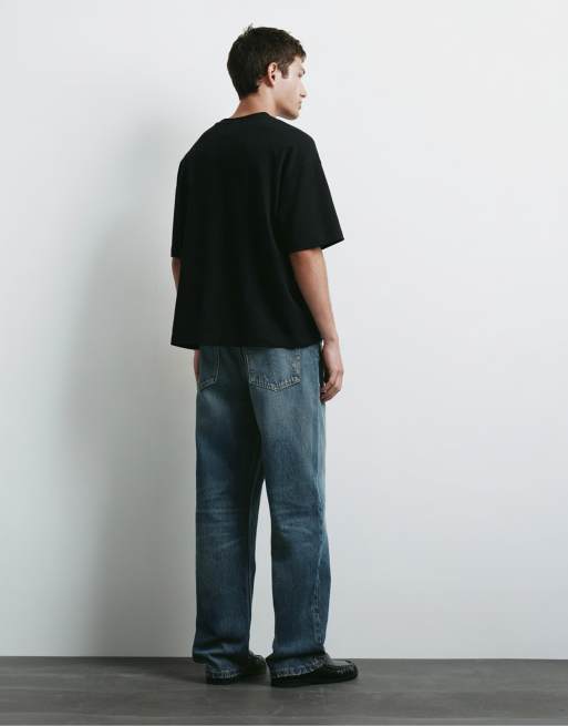 Pull&Bear – Mörkblå jeans med raka ben, 2 av 7