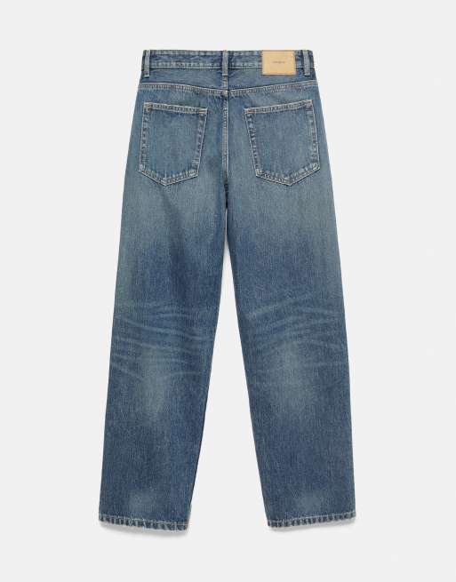 Pull&Bear – Mörkblå jeans med raka ben, 7 av 7