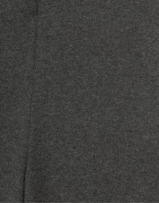 Pull&Bear - Mørkegrå strikkede bukser med vide ben, 5 af 5
