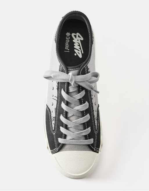 Pull&Bear Multi-piece stud trainers in grey, 4 of 4