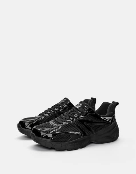 Pull&Bear multi piece trainers in black - view 1