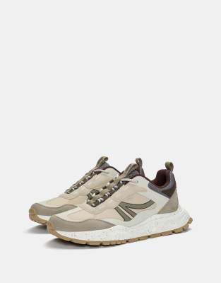 Pull&Bear multi piece trainers in ecru