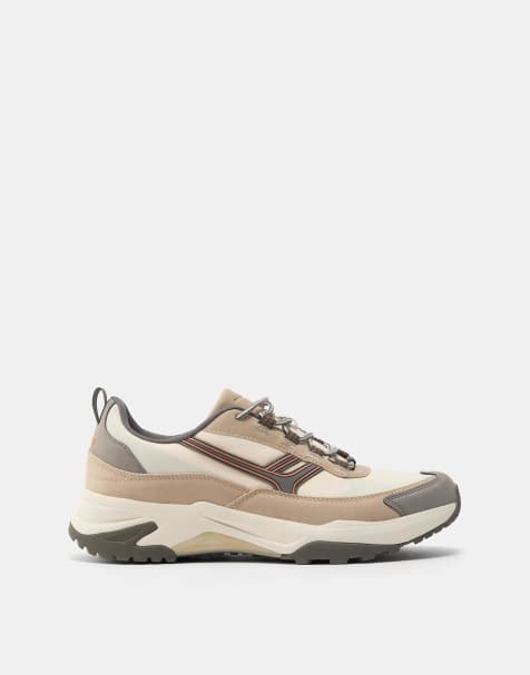 Pull&Bear Multi-piece trainers in ecru - view 1