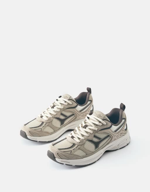 Pull&Bear Multi-piece trainers in ecru, 2 of 6