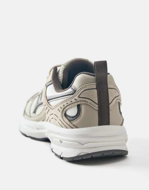 Pull&Bear Multi-piece trainers in ecru, 4 of 6